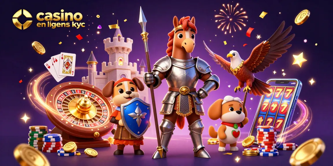 Profitez d'une expérience immersive dans un casino en ligne sans KYC avec des personnages et des éléments de jeu animés.