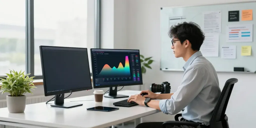 Dynamic office scene showcasing instant indexing strategies in digital marketing.
