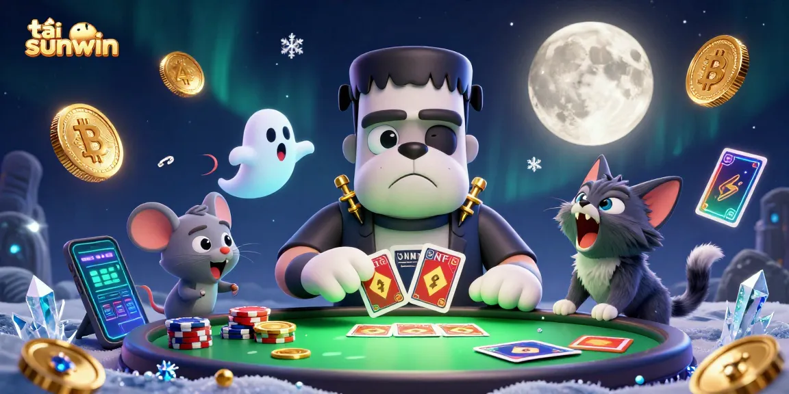 Engage in thrilling gameplay with tải sunwin at a lively casino table featuring fun characters.
