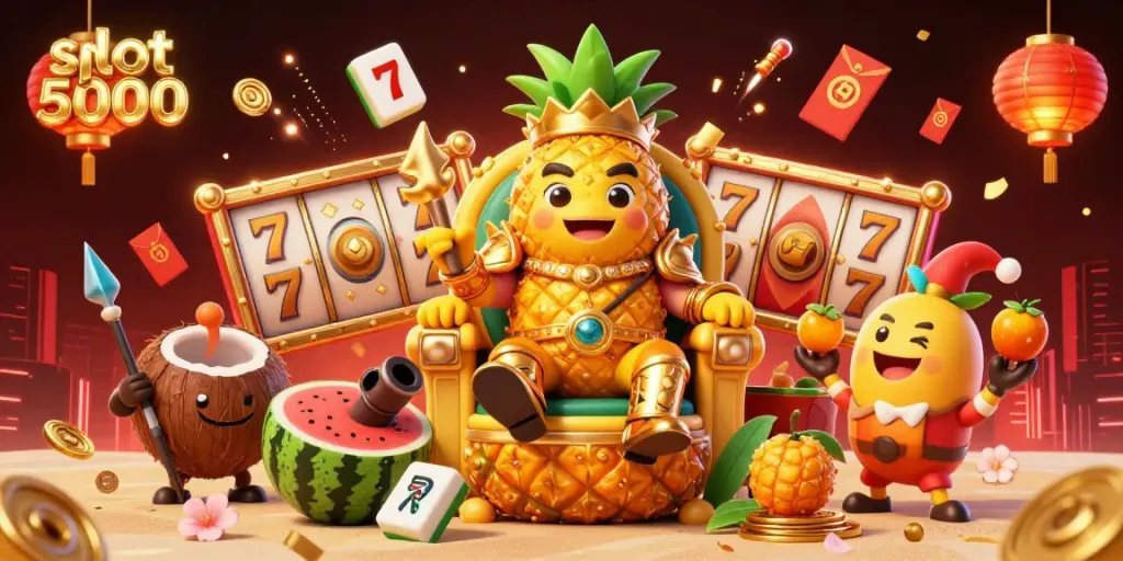 Experience thrilling action with slot 5000 in a vibrant, dynamic casino scene.