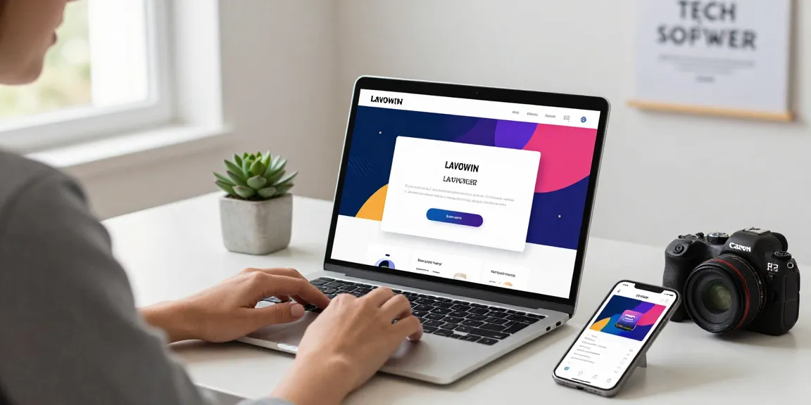 Efficient user logging in on LAVOWIN platform, showcasing modern digital interface and responsive design.