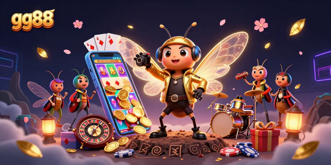 Experience the excitement at gg88 with a vibrant 3D casino scene showcasing endless gaming opportunities.