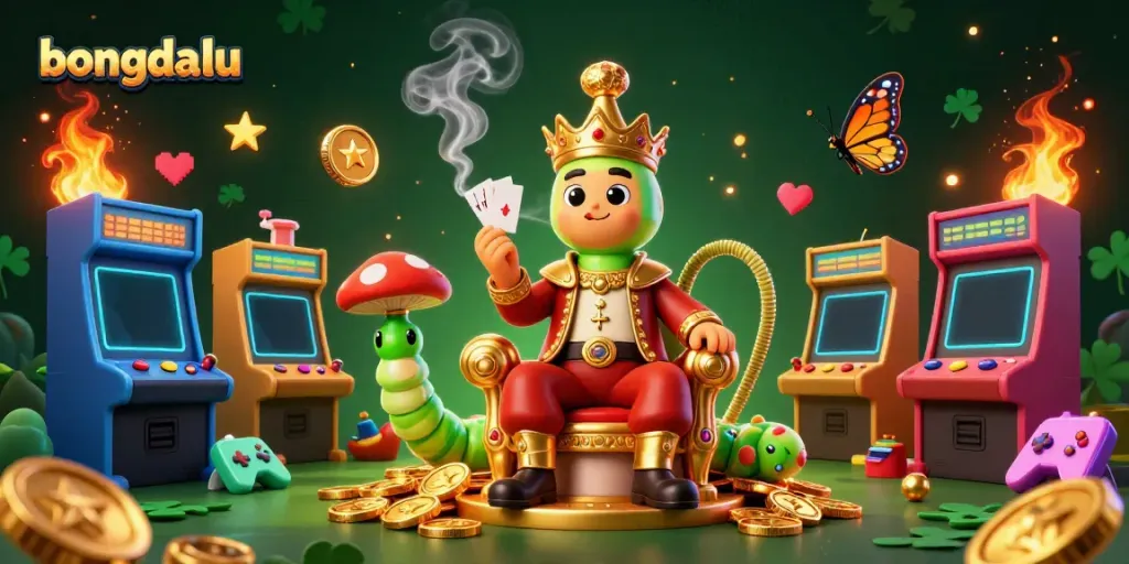 Experience live betting excitement on bongdalu with dynamic casino illustrations and poker symbols.