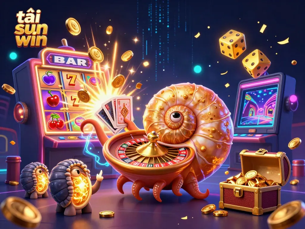 Engage in thrilling gameplay with tải sun win, featuring a vibrant 3D casino scene bursting with action and excitement.