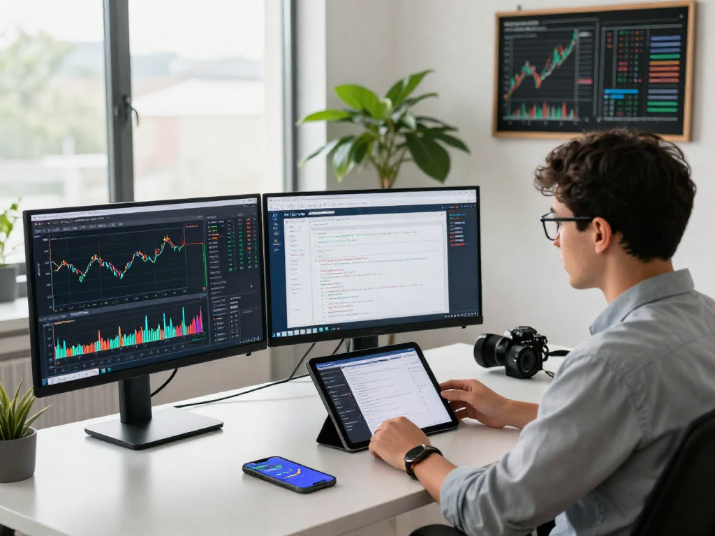 Harness the power of US stock tick data API for market insights in a dynamic fintech workspace.