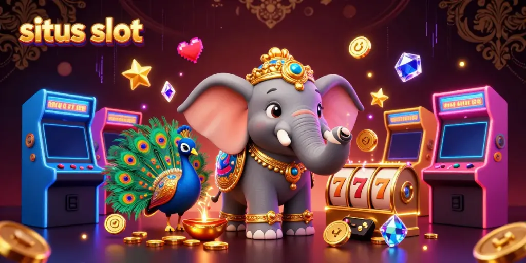 Experience engaging gameplay at situs slot with vibrant slot machines and colorful characters.