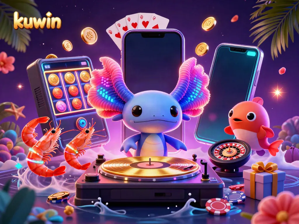 Experience kuwin excitement with a vibrant 3D casino scene featuring animated characters and engaging game elements.
