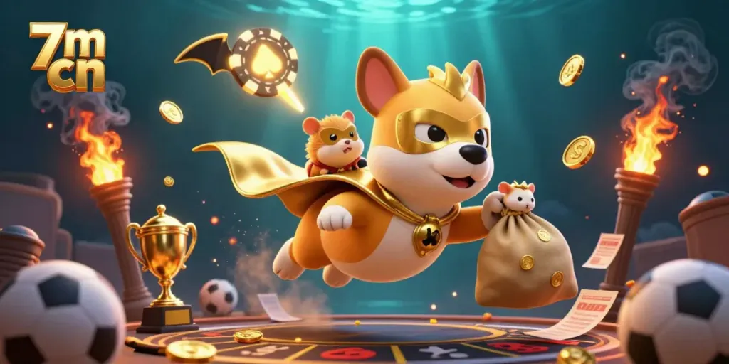 Join the excitement of 7m cn with a dynamic sports betting scene featuring a superhero dog.