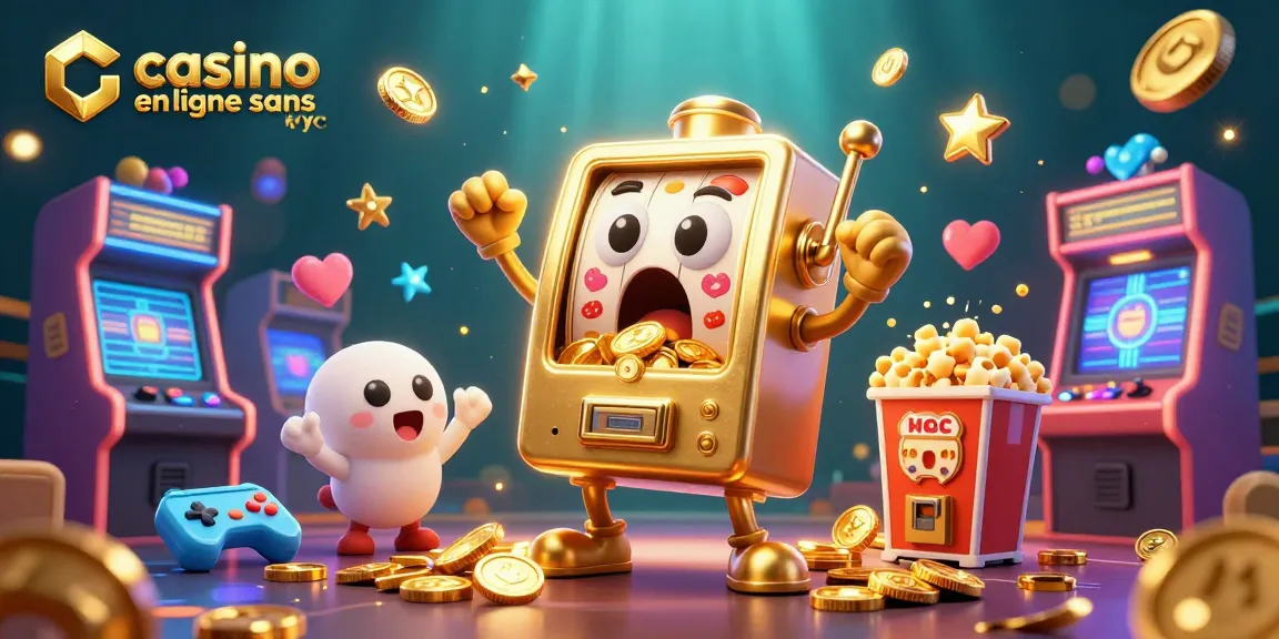 Gagnez aux jeux du casino en ligne sans KYC avec des machines à sous animées et des pièces d'or.