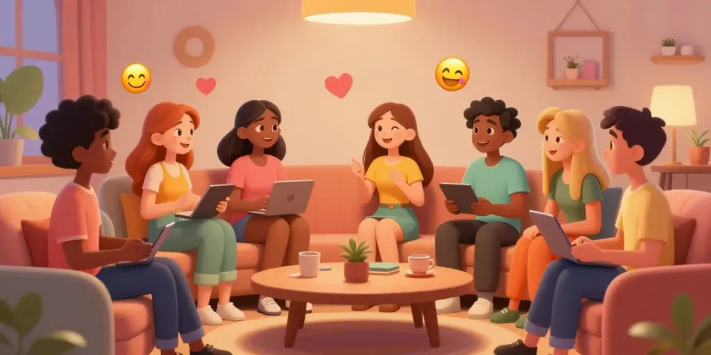 Engaging characters in a digital lounge for ai sex chat.