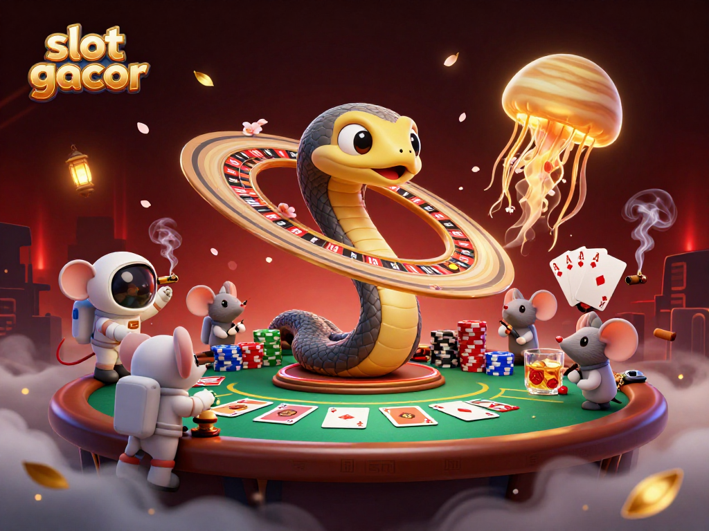 Experience slot gacor action with the Jupiter jellyfish and astronaut mice in a cosmic casino.