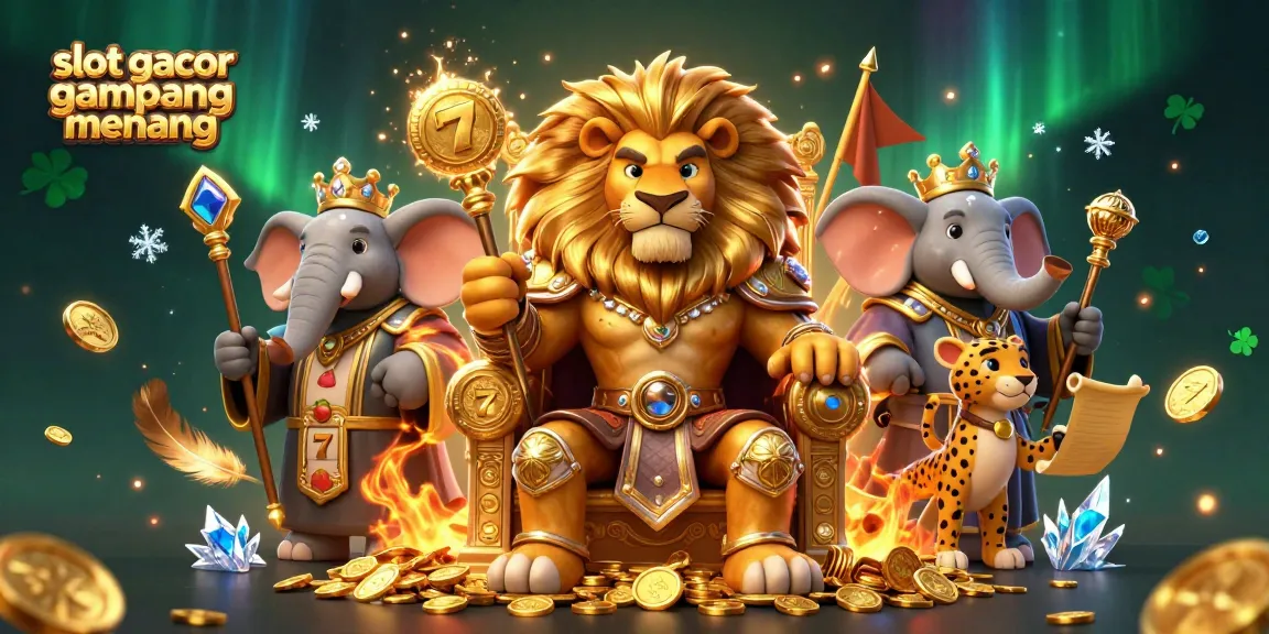 Experience thrilling wins with slot gacor gampang menang in this vibrant casino illustration.