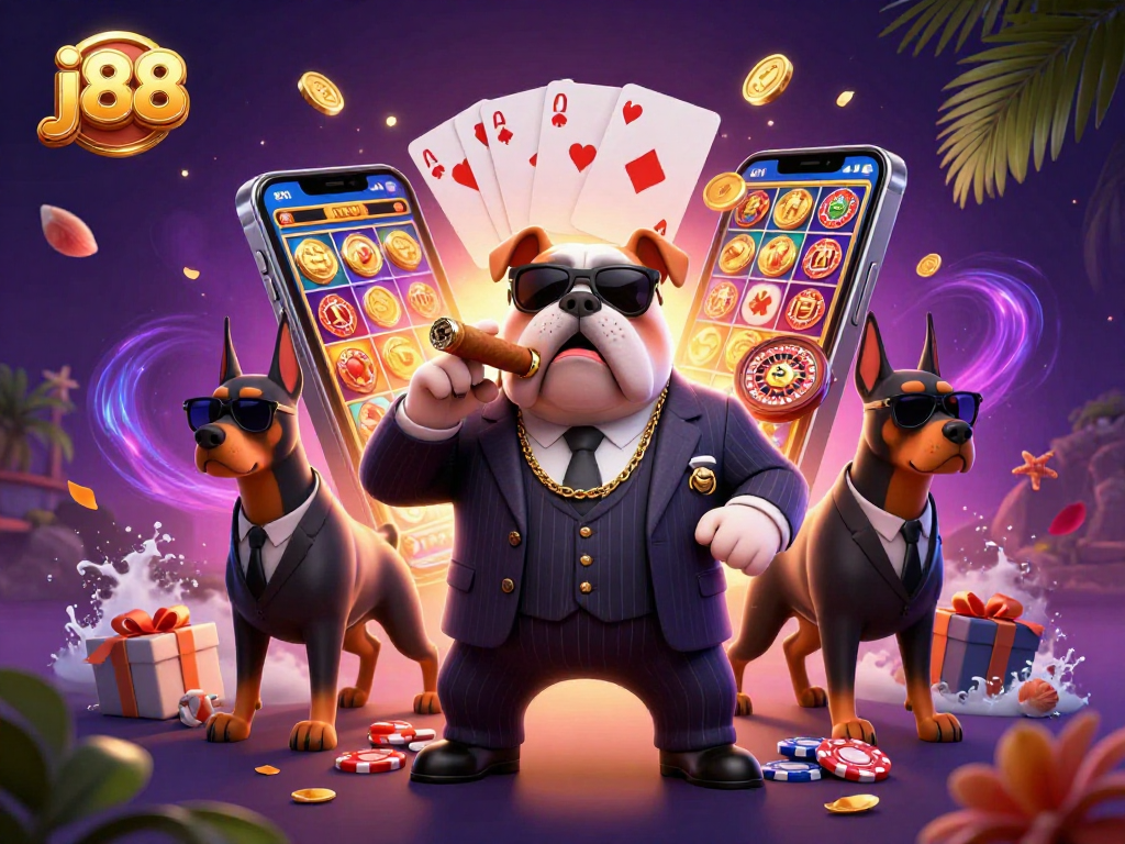 Winning strategies at j88 with colorful slot games and exciting gambling elements.