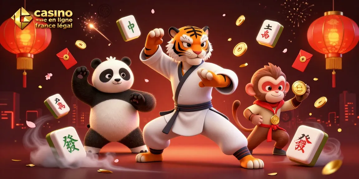 Jouer au casino en ligne légal en France avec des personnages animés dans une scène riche en éléments de jeu.