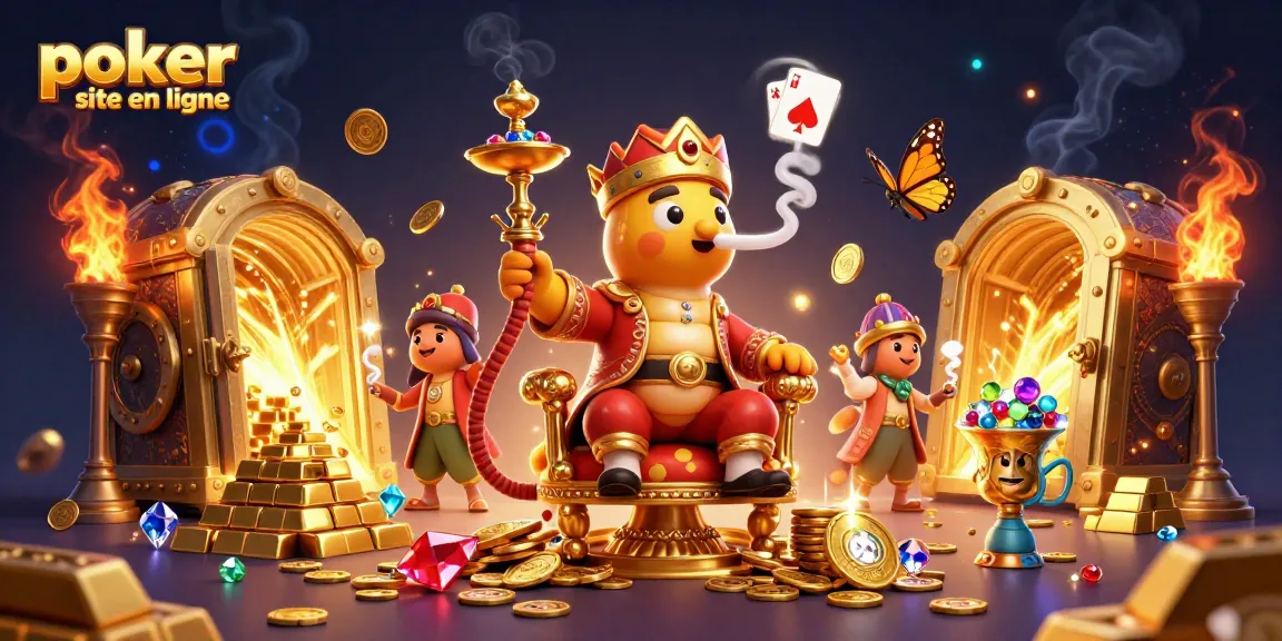 Jouez sur le meilleur site de poker en ligne entouré de trésors brillants et de personnages fantastiques