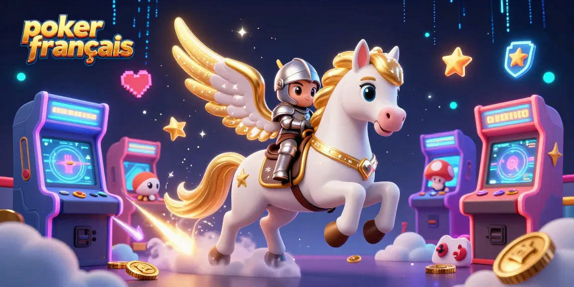 Jouer au poker français avec une illustration dynamique de personnages 3D animés en milieu de jeu.