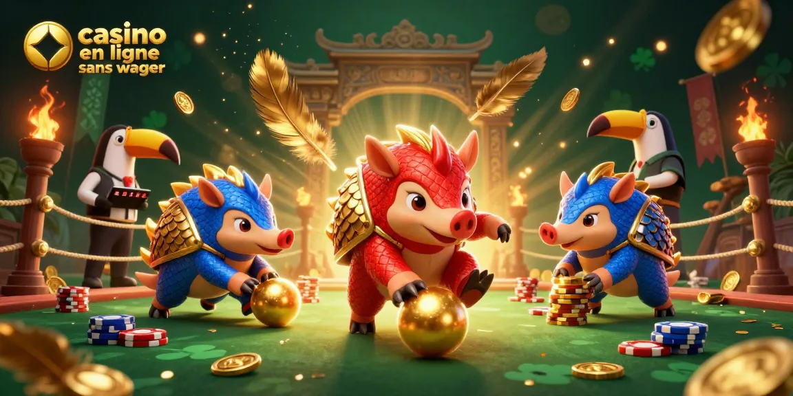 Jouez dans un casino en ligne sans wager, où les pangolins s'affrontent au jeu.