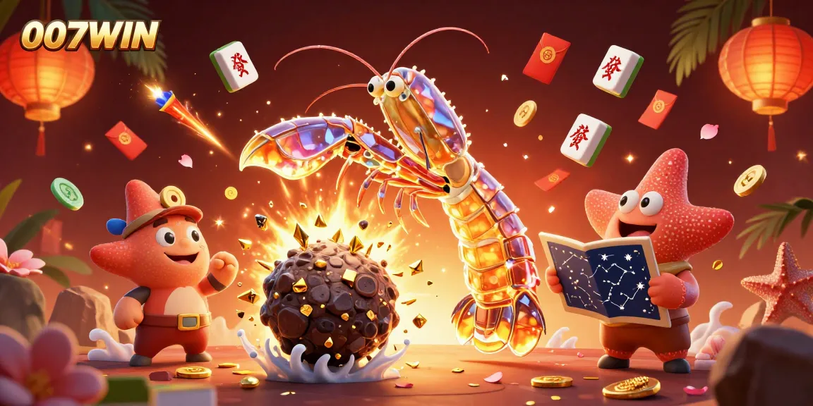 Experience thrilling games at 007WIN with vibrant 3D casino-themed illustration featuring exciting gaming elements.