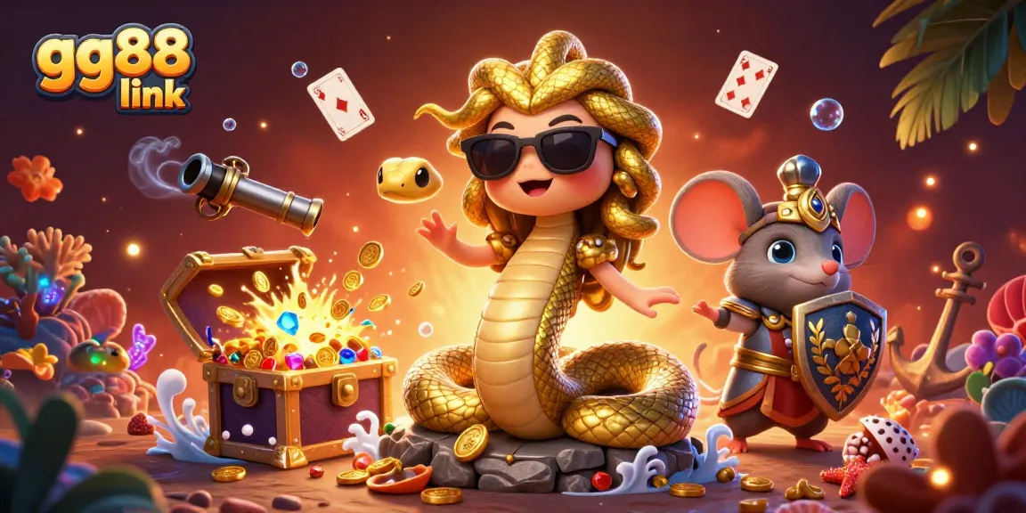 Experience the excitement with gg88 link in this vibrant 3D casino illustration featuring mythology characters.