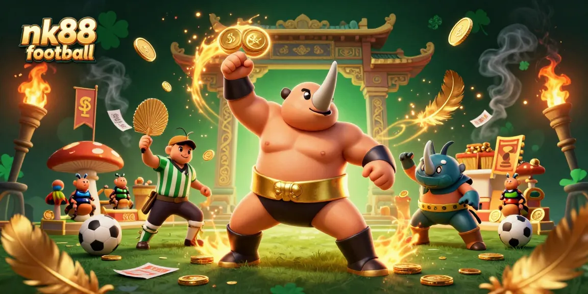 Experience thrilling betting action at nk88 football, showcasing a dynamic sports betting scene with vibrant details.