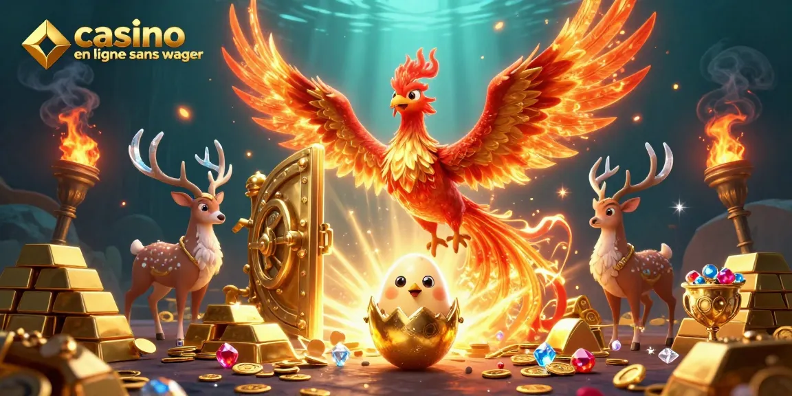 Profitez de l'expérience de jeu entièrement sans wager dans notre illustration de casino en ligne sans wager, avec des trésors éblouissants.