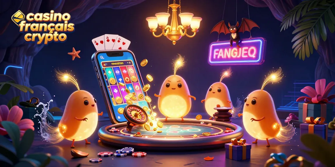 Gagnez au casino français crypto avec des personnages animés illuminant un casino