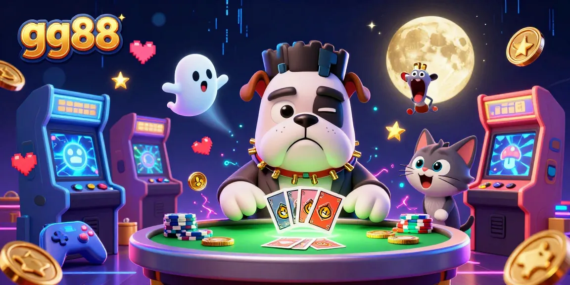 Experience thrilling gameplay with gg88's lively casino scene featuring unique characters and vibrant gaming elements.