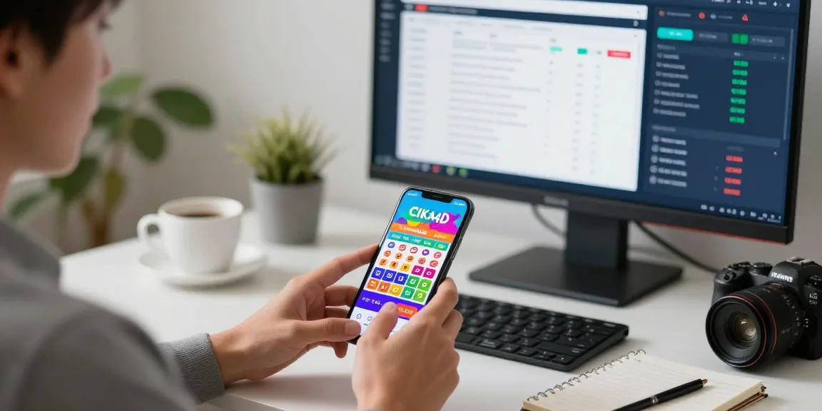 CIKA4D user accessing TOTO MACAU betting platform on mobile device, showcasing vibrant interface and analytics.