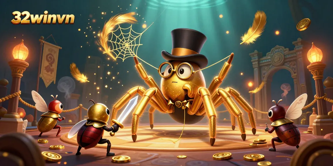 Engage in thrilling play at 32winvn with a vibrant 3D illustration showcasing casino adventure!