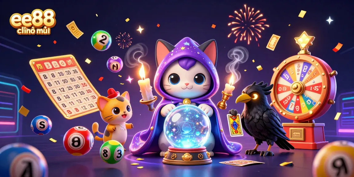 Engage with the ee88 chính thức exciting world of lottery games showcased in a vibrant 3D illustration.